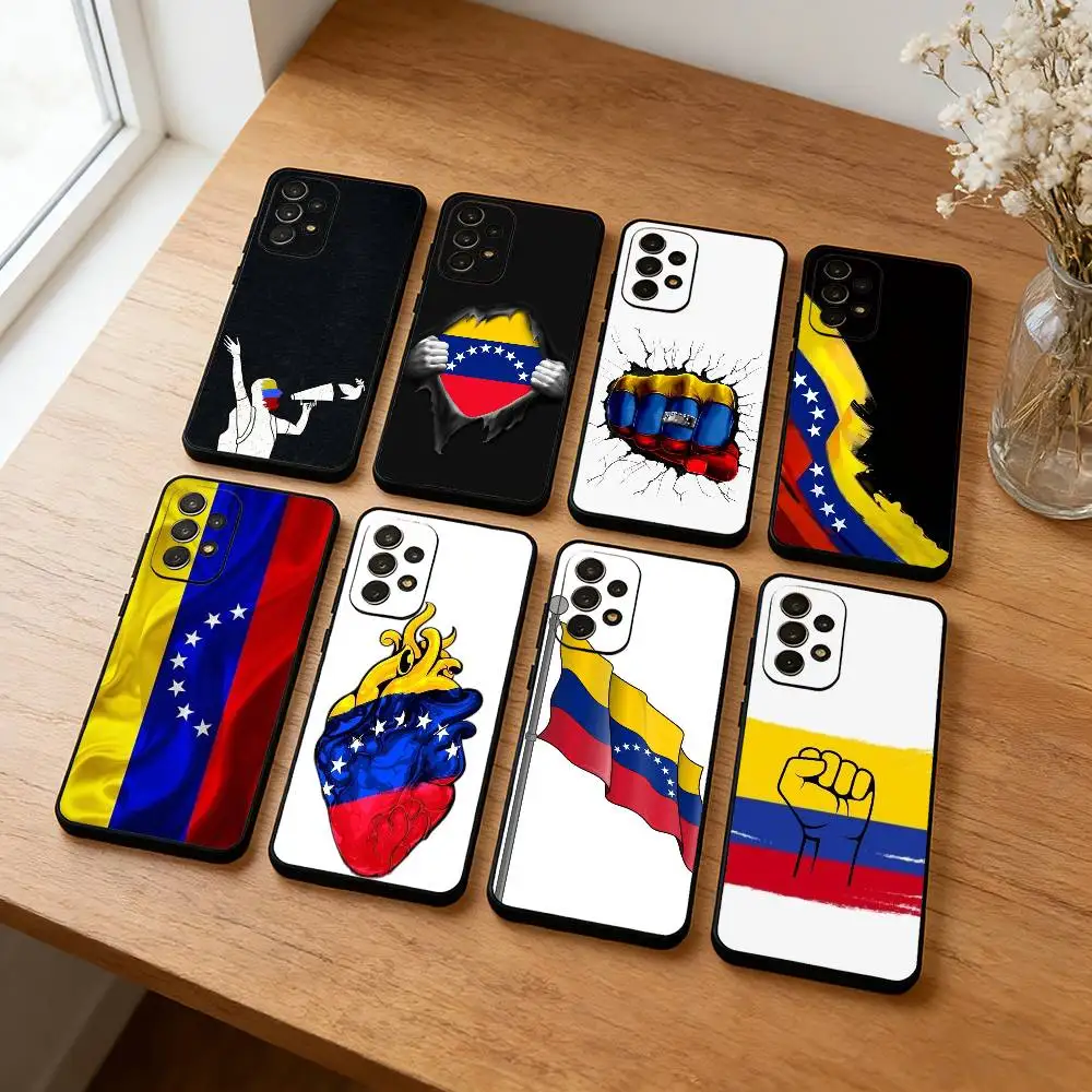 

Venezuela Flag C-Coat Of A-Arms Phone Case For Samsung S25,S24,S23,S22,S21,S20,Plus,lite Soft Black Shell