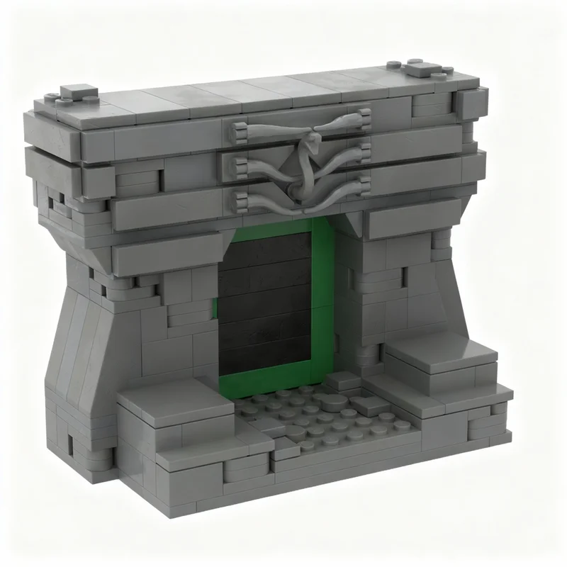 341pcs MOC Mini Dark Portal Game Display Model Building Blocks Home Decor Desk Shelf Accent Creative Collection Gift For Adults