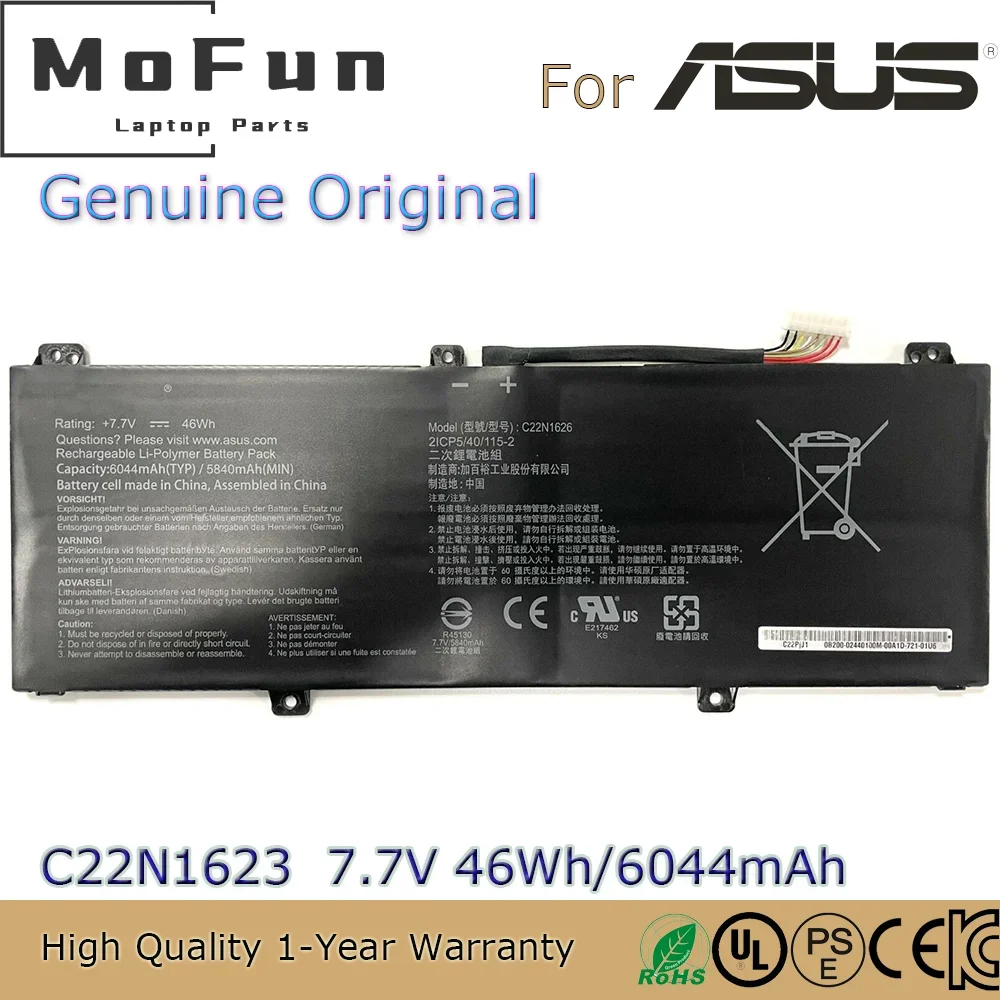 

Brand New Original C22N1626 7.7V 46Wh Laptop Battery for Asus Chromebook C213 C213NA C213SA C403 C403NA 0B200-02440100 etc.