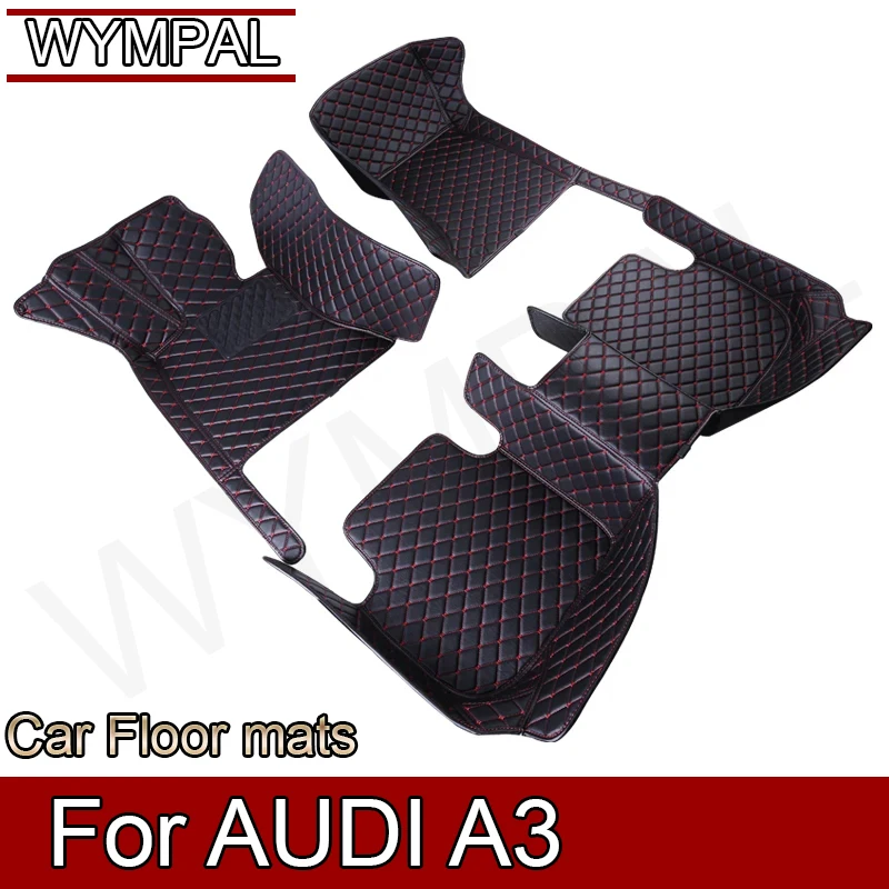 Tapetes de carro para Audi A3 Hatchback, Almofadas de pés personalizadas, Tapete Automóvel, Capa Interior, Sportback, 2013, 2014, 2015, 2016, 2017, 2018