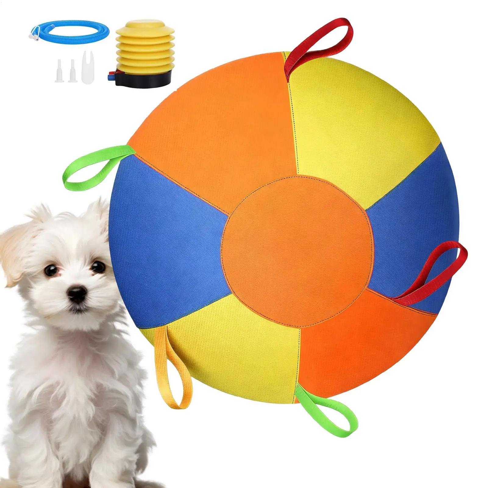 Durable Polyester Herding Ball Upgraded Inflatable Training Toy for Sheep Horses Dogs Pet Exercise Play Ball for Farm Yard