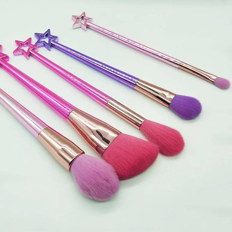 5Pcs Stars Makeup Brushes Set Super Soft Detail Brush Blush Brush Foundation Concealer Contour Eyeshadow Brush Women Beauty Tool