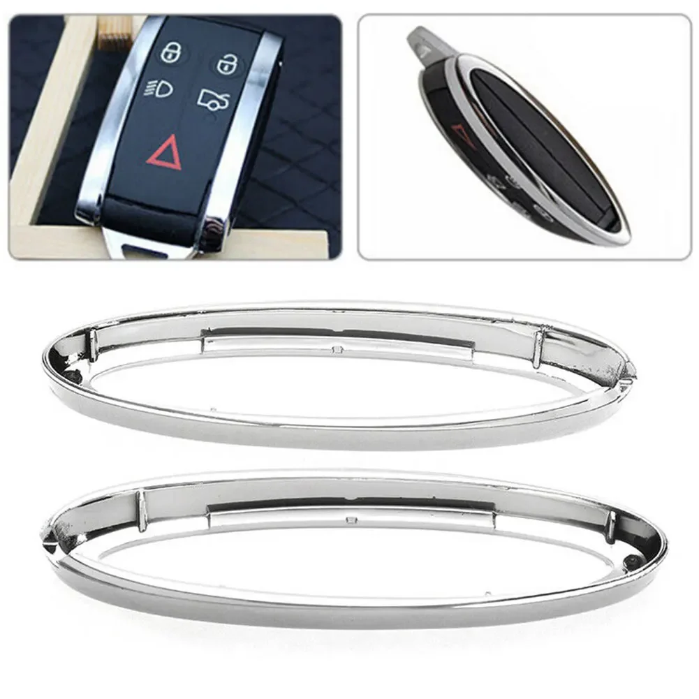 

1 Pair Remote Key Fob Side Bezel Car Remote Key Fob Chrome Trim C2P15136 For XF,XK,XKR Car Key Shell Modified Accessories