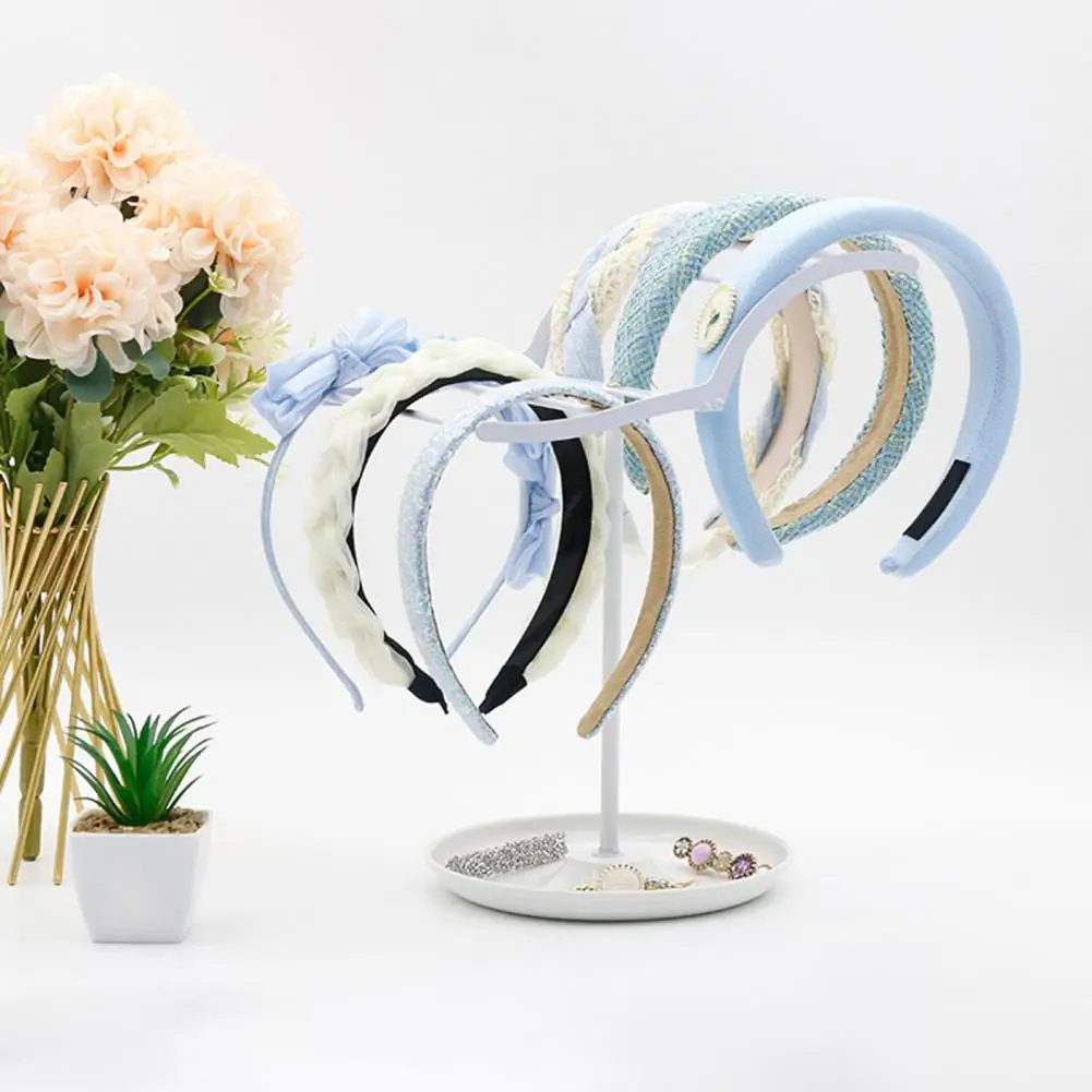 Hair Accessory Organizer 2-tier Metal Headband Holder Sturdy Hair Hoop Display Stand High Stability Organizer with for Headbands