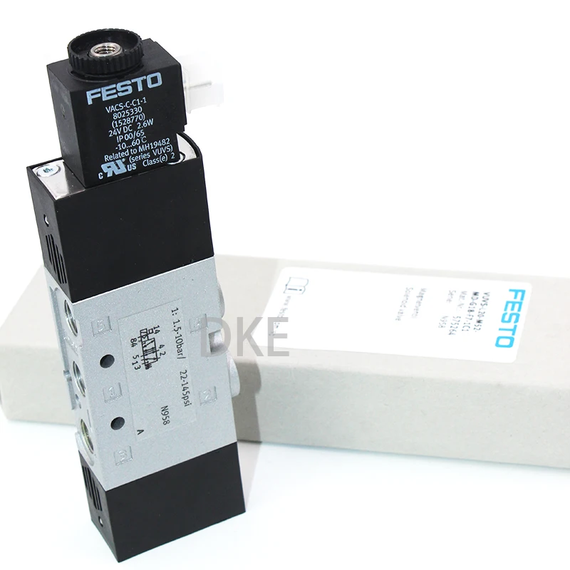 

FESTO VUVS-L20-M52-MD-G18-F7-1C1 575264 DC24V G1/8 Pilot Actuated Pneumatic Solenoid Valve