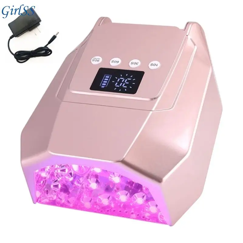 Geavanceerde 98W Gel Nageldroger Ast Curing Droger Met 30 Stuks Lamp Kralen Dubbele Lichtbron Technologie 4 Timers instelling