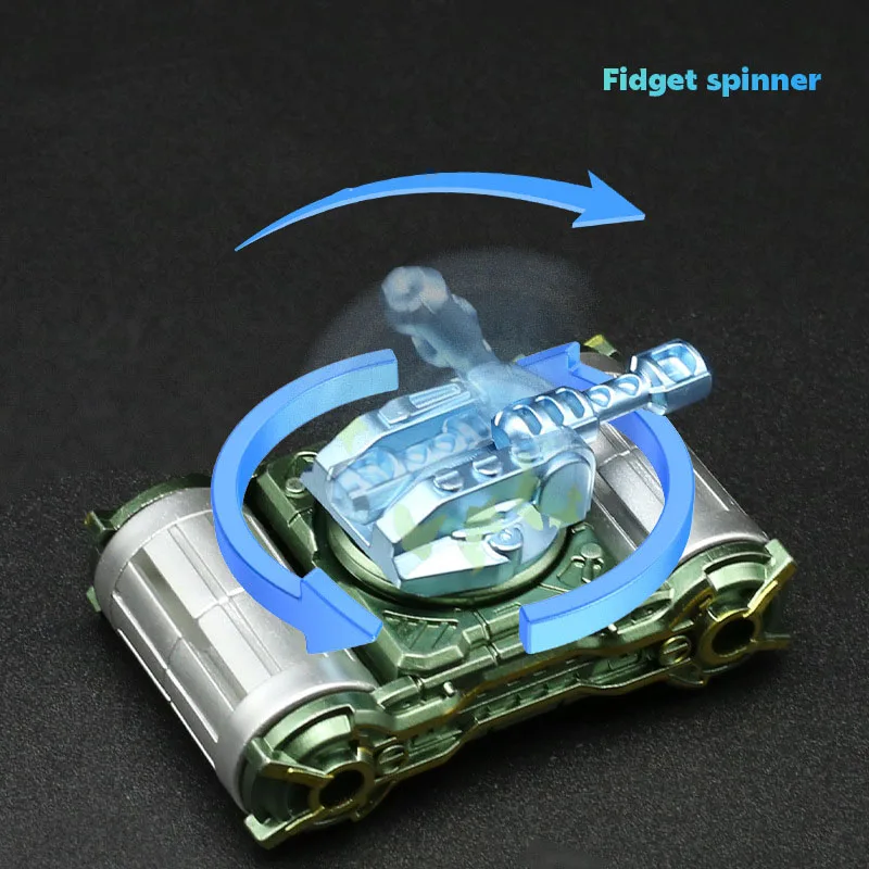 New Children's Creative Mecha Fingertip Gyro Simulation Tank Dial Vocal Decompression Venting Toys Gift For Adult Kids