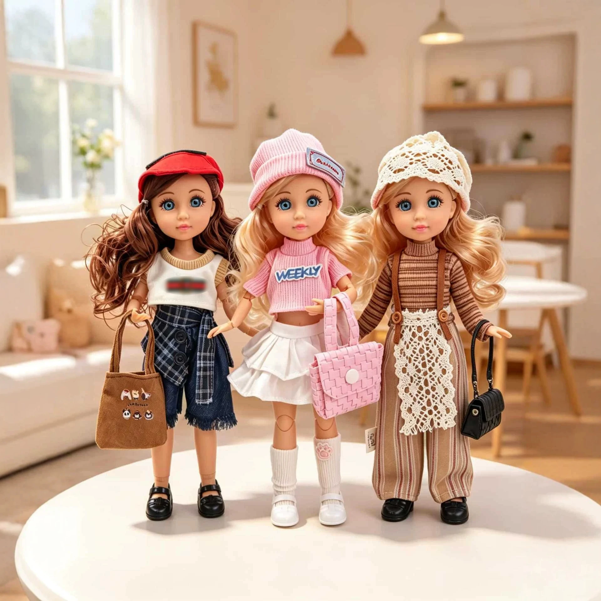 

30cm Sweet Princess Doll Realistic Glass Eyes 1/6 Female Figure 12 Joint Movable DIY Dress-up Fashion Spicy Girl Clothes Set