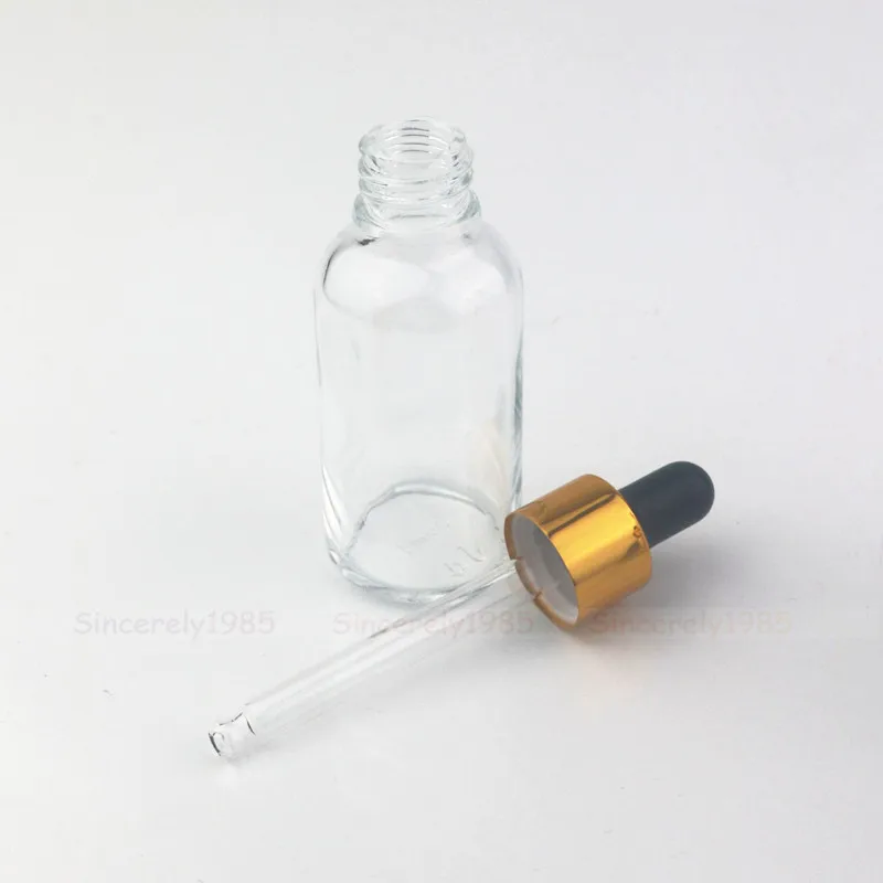 5/10/15/30/50/0ml Clear Glass Dropper Bottle Jars Vials With Pipette For Cosmetic Perfume Essential Oil Liquid Empty Eye Drop