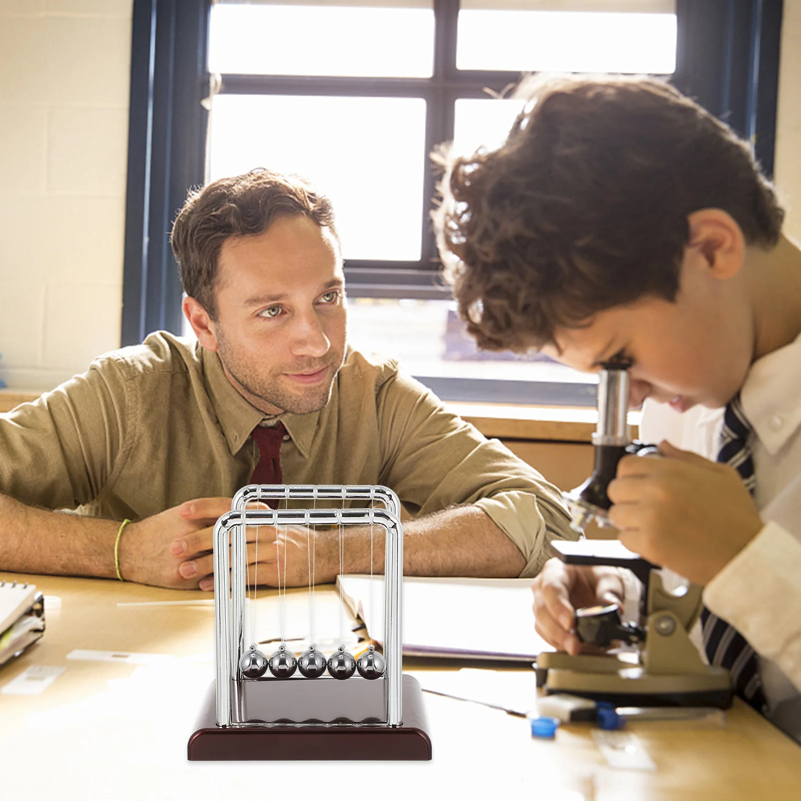 Bolas de Pêndulo de Metal para Experimentos de Física, Equipamento de Ensino, Decoração de Mesa para Escritório e Casa