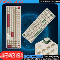 Jamesdonkey  Rs2 4.0 Mechanical Keyboard Tri Mode Multimedia Knob Gasket Pro Structure Low Latency Customized Gaming Keyboard