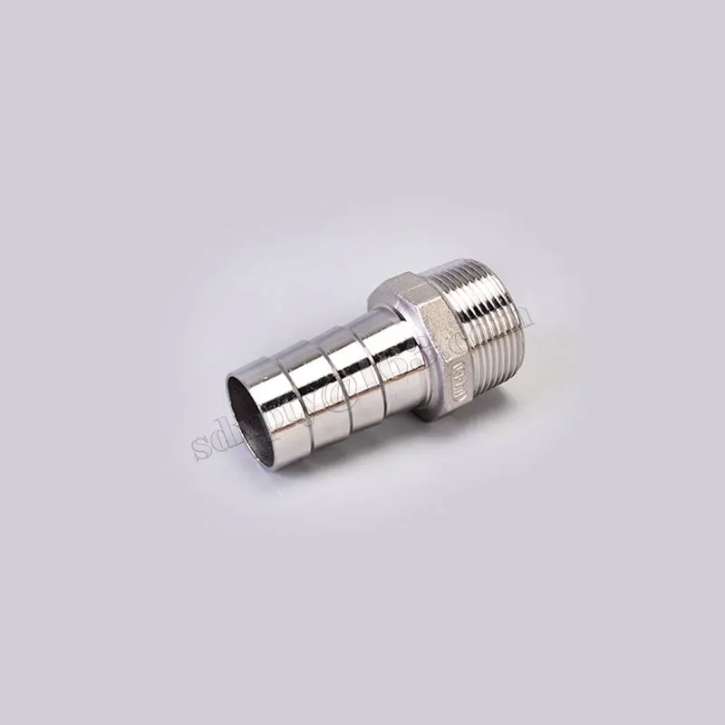 6mm 8mm 10mm 12mm 14mm 16mm Hose Barb BSPT Male SS304 Stainless Steel Nipple Pipe Fitting Barbed Fitting Coupler Connector