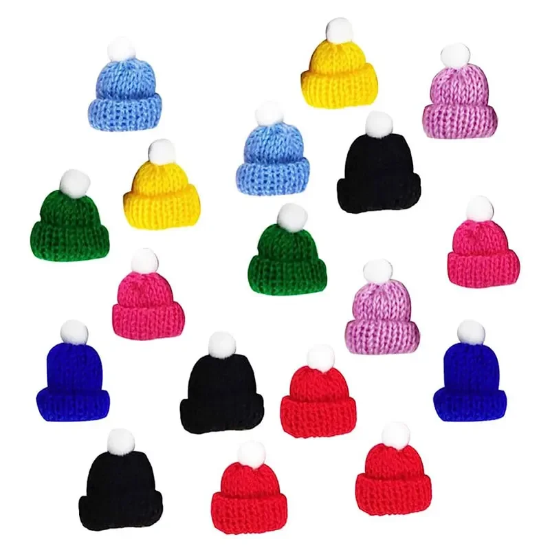 10 pezzi mini cappelli natalizi lavorati a maglia mini cappelli per bambole lavorati a maglia mini cappello di lana per ornamenti natalizi