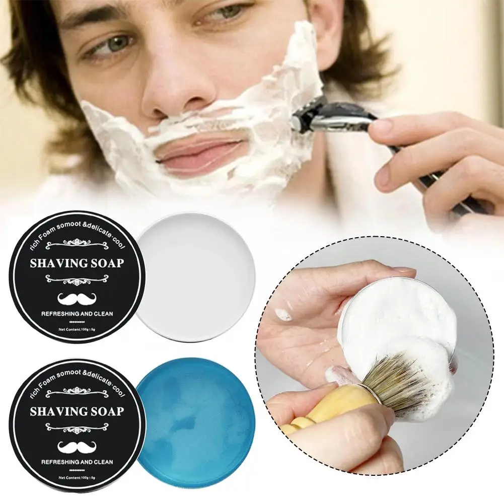 Hand Made Smooth Texture Mens Beard Shaving Soap Dense Bar Keep The Face Fresh And Clean Organic Foam Shaving Cream For Men