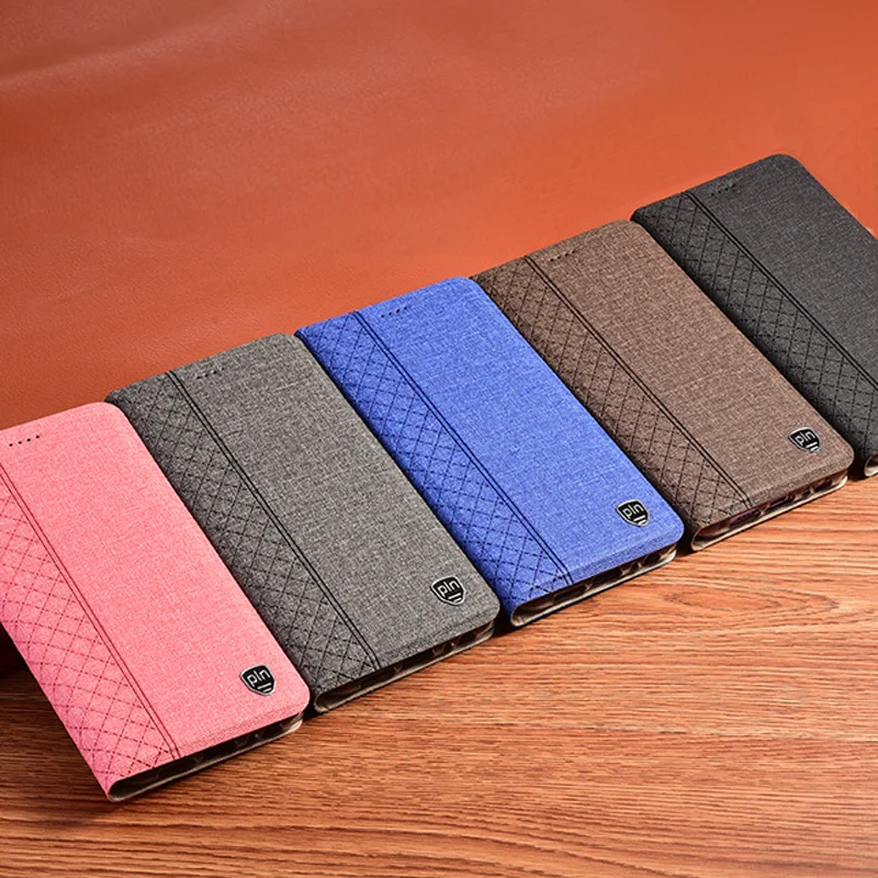 Business Cloth Leather Case for Huawei P9 P10 P20 P30 P40 Lite E P50E Pro Plus Flip Cover Phone Protective Shell image 6
