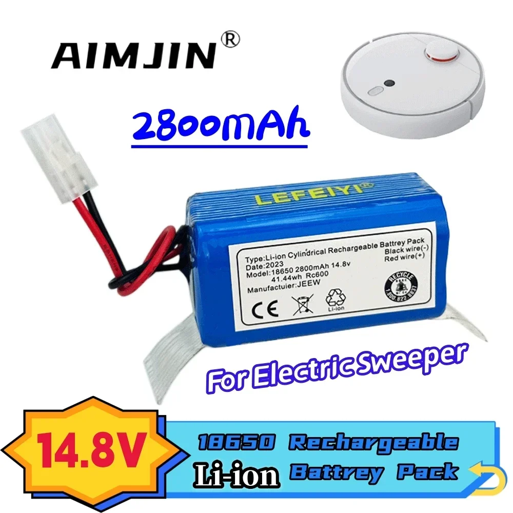 H18650CH-4S1P дляkusт пы Aanса mi jia Robot Aspirapolvere Mop Essential MJSTG1, Mijia G1 14.8 В SKV4136GL Serie 20, 60 (2800mAh)