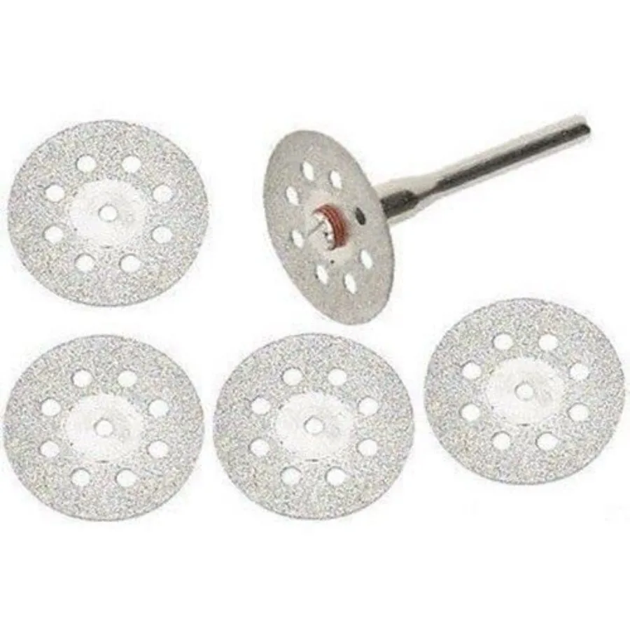 

6 Piece 1/8 Shank Mini Diamond Cutting Discs Cut-Off Disc Wheel for Ceramic Tile Metal Stone Grinding Reducing Dust and High Ef