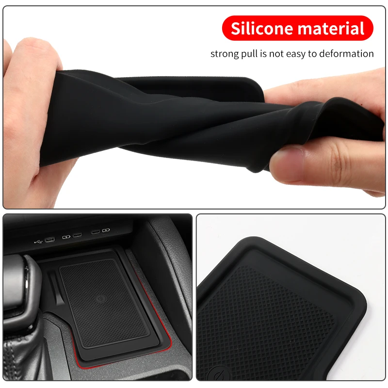 For Toyota Land Cruiser 250 1958 2024 Prado center console Wireless Charger Silicone Protection Pad LC250 Interior Accessories