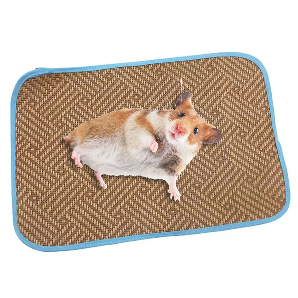 Pet Rattan Mat Multipurpose Cooling Pad Sleeping Mat Pet Summer Supplies For Rabbit Chinchilla Guinea Pig