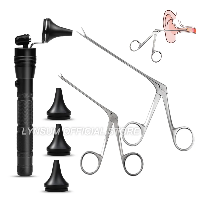 Ear Nose Wax Cleaner Pliers Picker Endoscope Earwax Remover Micro Alligator Crocodile Vet Forceps Tweezers Otoscope Tool A1