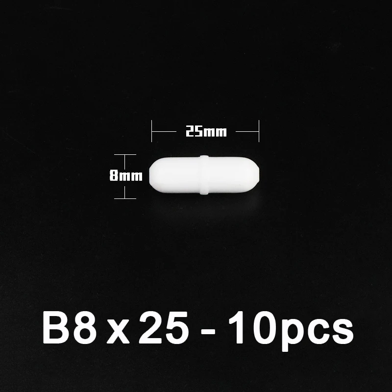 Picture 6: B8x25mm Laboratory Magnetic Stirrer Mixer Stir Bars PTFE Stirring Rod 10pcs