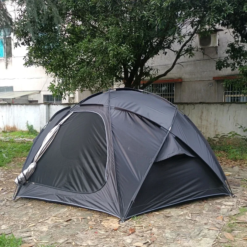 Black Silver Coated Planet Tent 3-6 People Spherical with Inner and Outer All In One Glaming Tourist Family Outdoor Camping