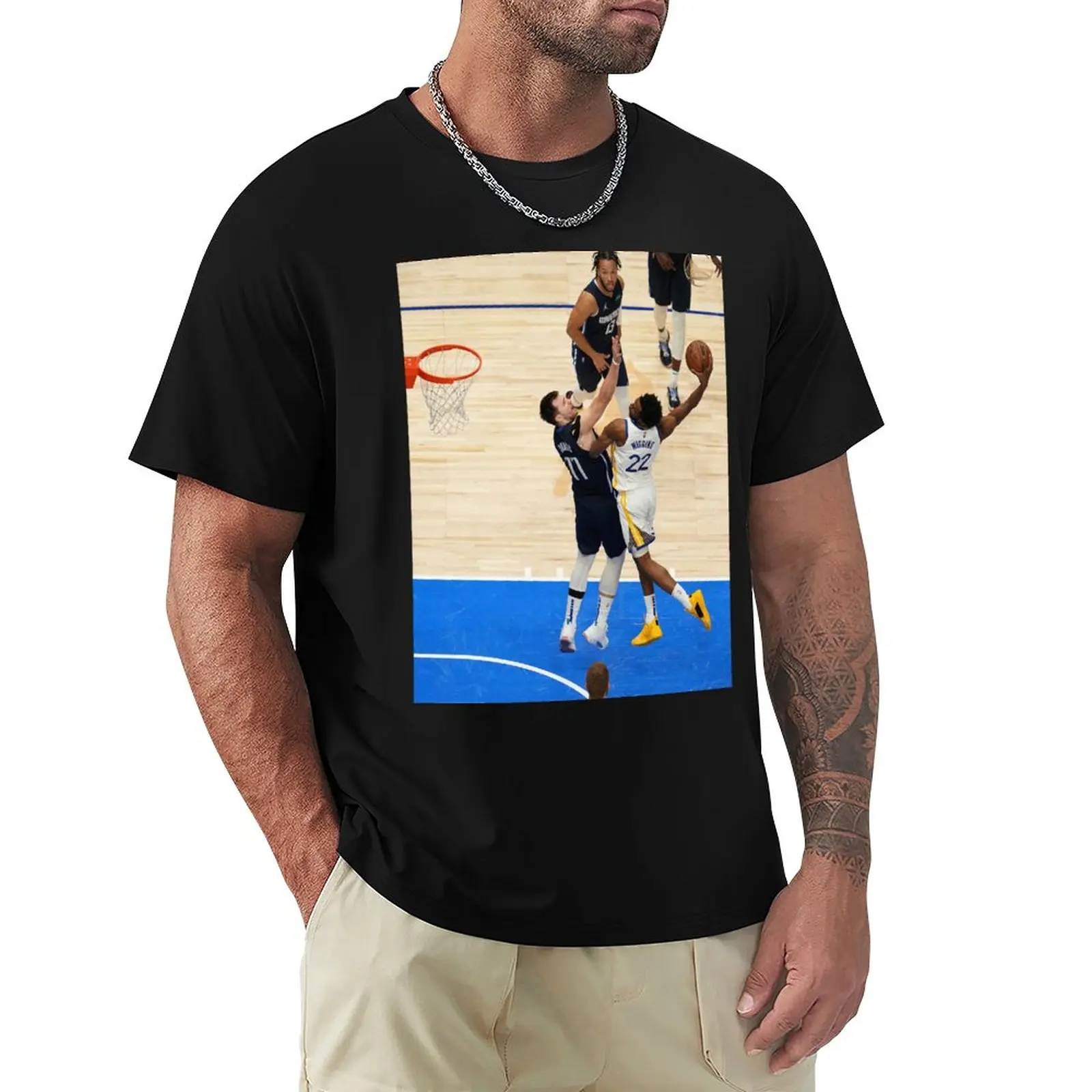 Andrew Wiggins dunk T-Shirt Short sleeve tee plain t-shirt black t shirts quick-drying t-shirt mens workout shirts