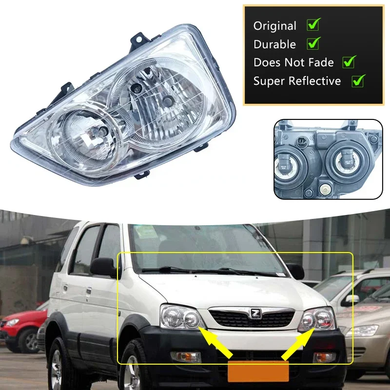 For Zotye 2008 5008 T200 Nomad Hunter Autorrad Outsider LUIS 4U green 2005~2016 Front Halogen Headlight Light Headlamps Assembly