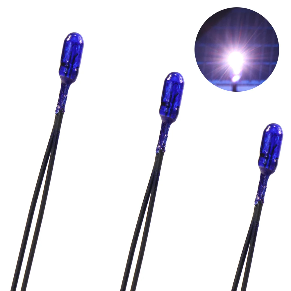 100pcs Pre-wired 3mm 6V Mini Grain of Wheat Bulbs Lights Yellow Green Blue MP186