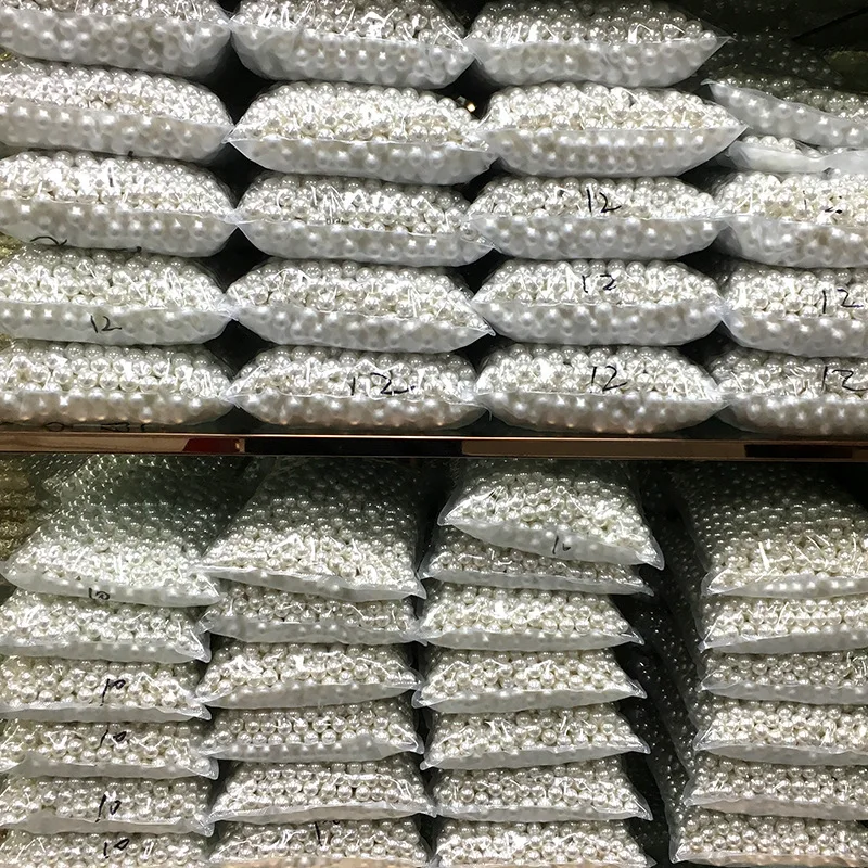Grand paquet de perles rondes pour couture de vêtements, entretoise de perles, travail grossier, vente en gros, 500 grammes, 3mm, 4mm, 5mm, 6mm, 8mm, 10mm 1