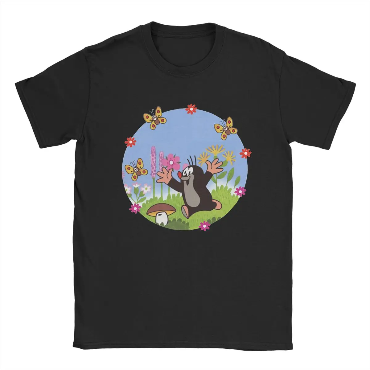 The Little Mole Krtek Cute T-Shirt Men Krtek Little Maulwurf Cartoon Amazing 100% Cotton Tees Cool T Shirts Original Clothing