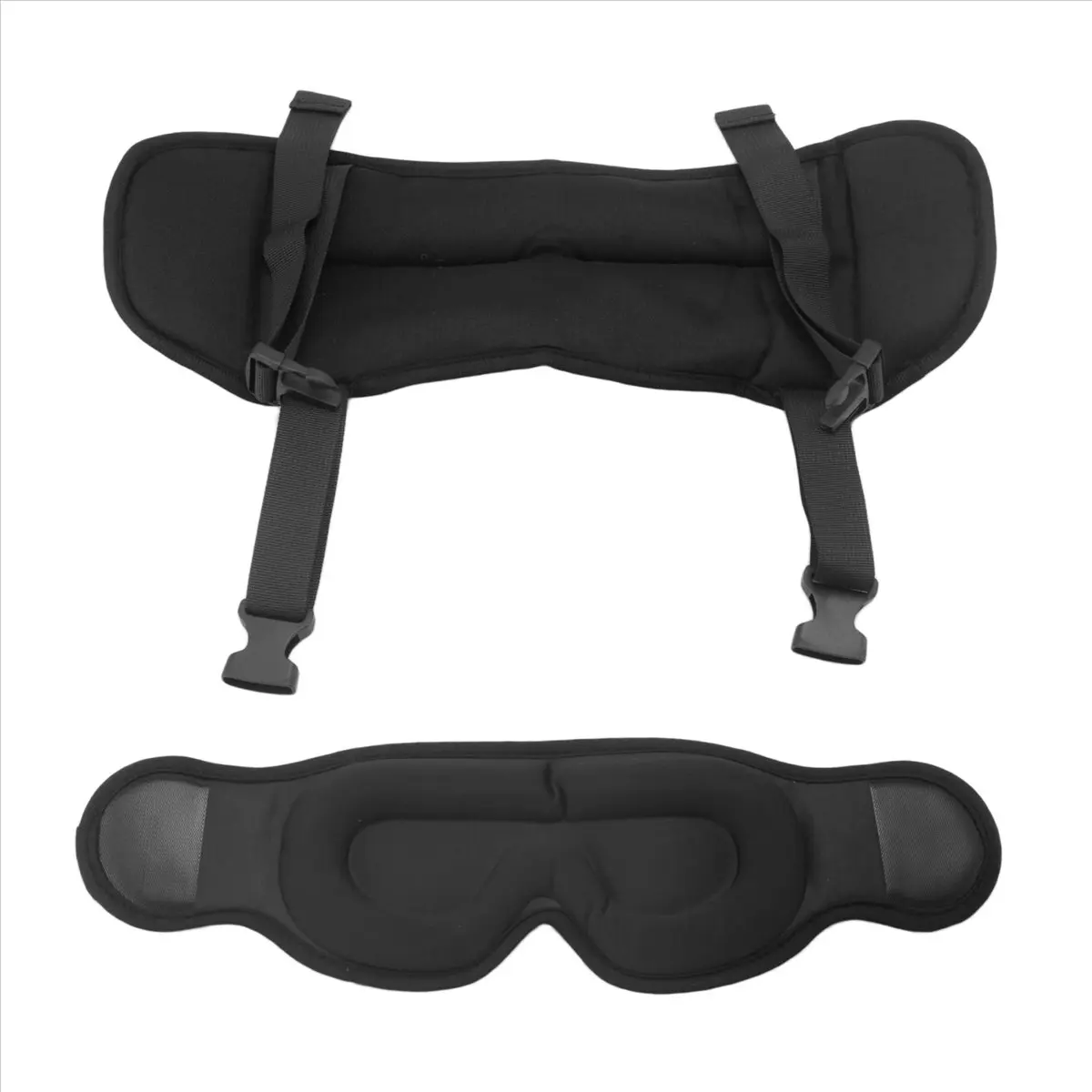 New Travel Pillow, Airplane Neck Pillow for Long Flight, Oversized Head Strap with Eye Mask for Sleep, 360°Support Headrest