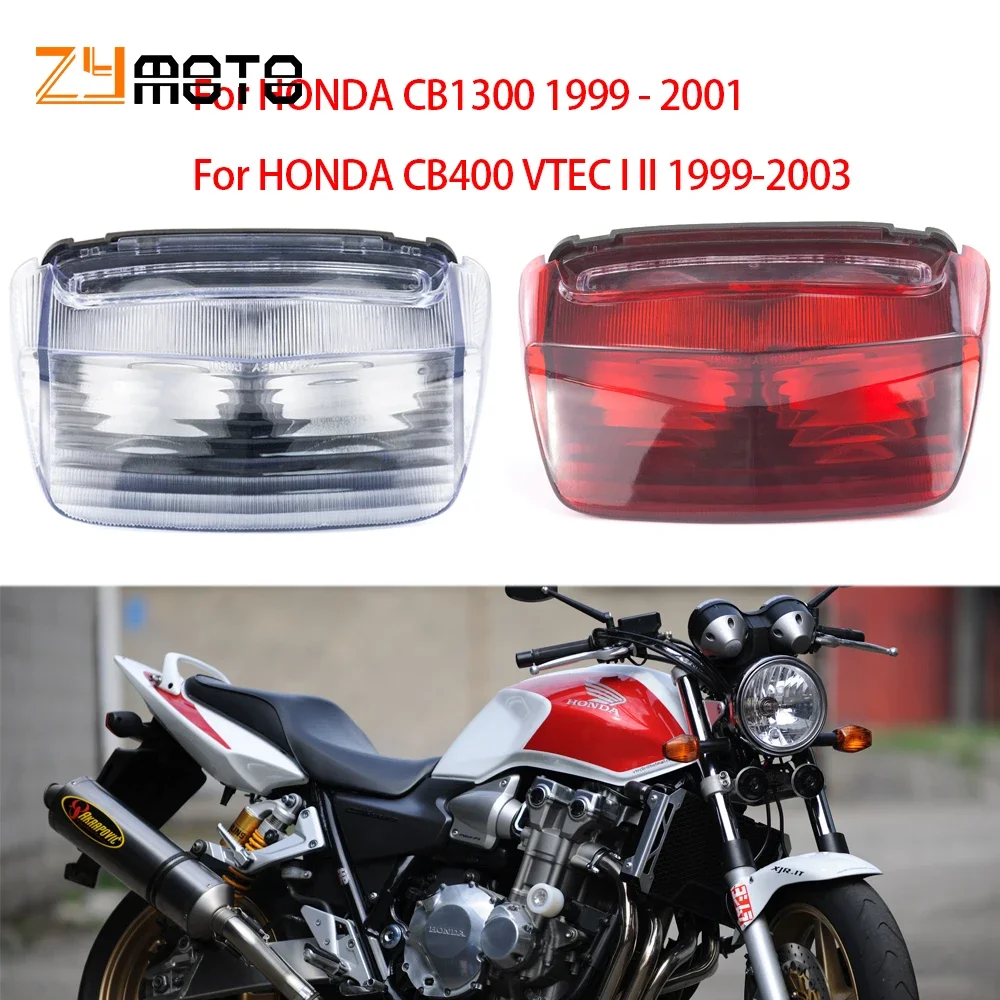 

For Honda CB400 VTEC I II Stage1999-2003 CB1300 1999 2000 2001 Motorcycle Brake Rear Tail Light Lens Cover Case Guard