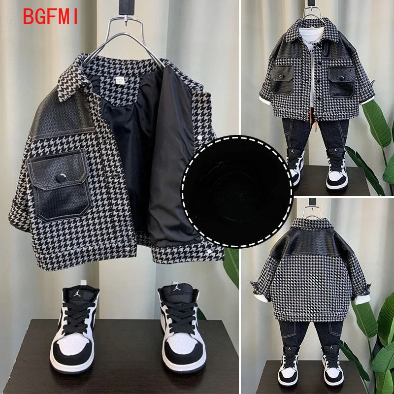 

Детская куртка на весну и осень со стандартной подкладкой/осень-зима на утолщенной бархатной подкладке, 2025 г., модный детский топ, верхняя одежда для детей от 2 до 11 лет