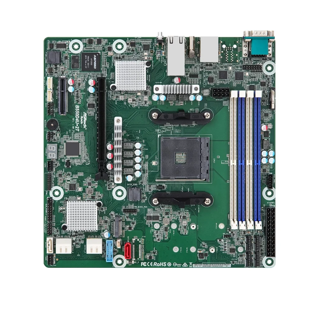 

New Asrck Motherboard B550D4U-2T Support AMD Ryzen 5000 Series Desktop Processors M-ATX IPMI For Workstation