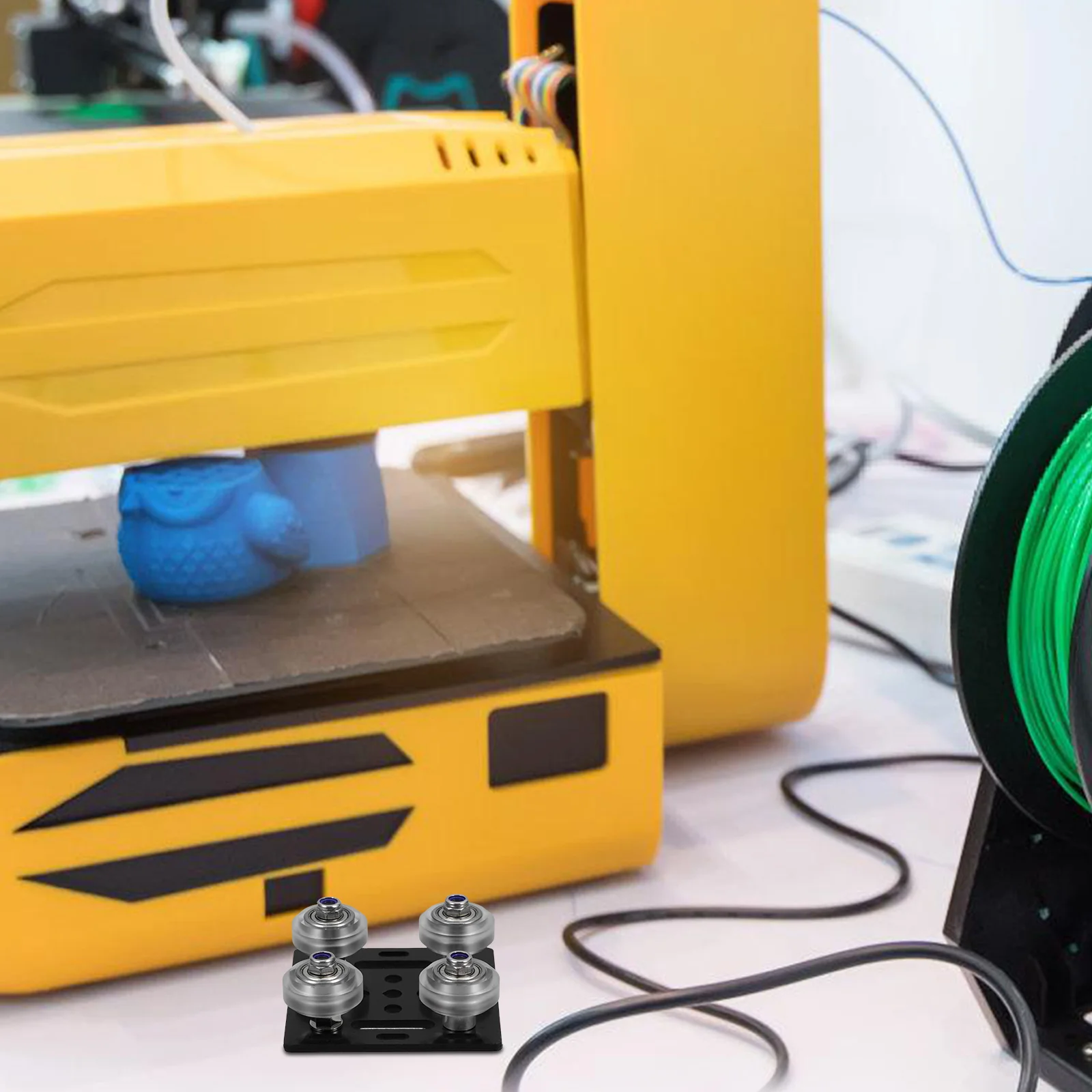 Accesorios de perfil de polea Piezas de impresora 3d europea Placa de soporte de hierro con rueda