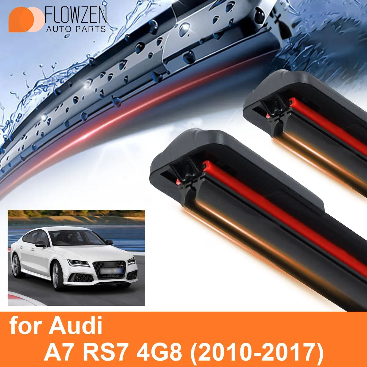 Ruitenwisserbladen Voor Audi A7 Rs7 4g8 Dubbele Rubberen Frameloze Beugelloze Wiperszachte Accessoires