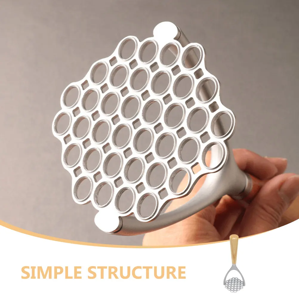 

Aluminum Alloy Potato Masher Manual Food Presser Reusable Vegetable Crusher Tool Kitchen Utensil Portable Mashing Tool With