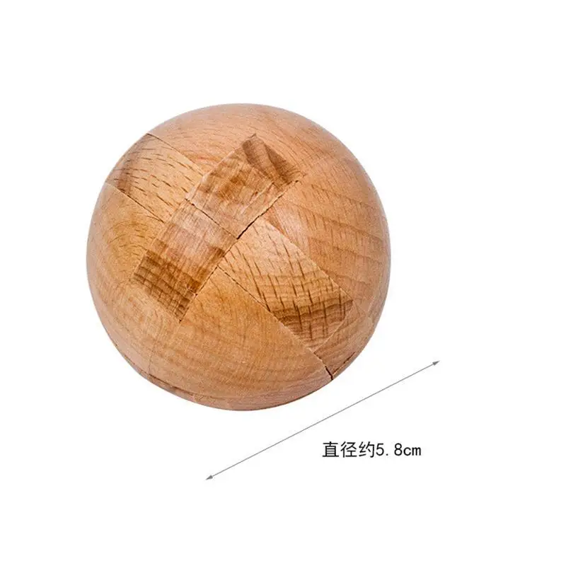 Hot 3D Wooden Ball Puzzle Mind Brain Teaser Sphere Puzzles Game for Adults Children