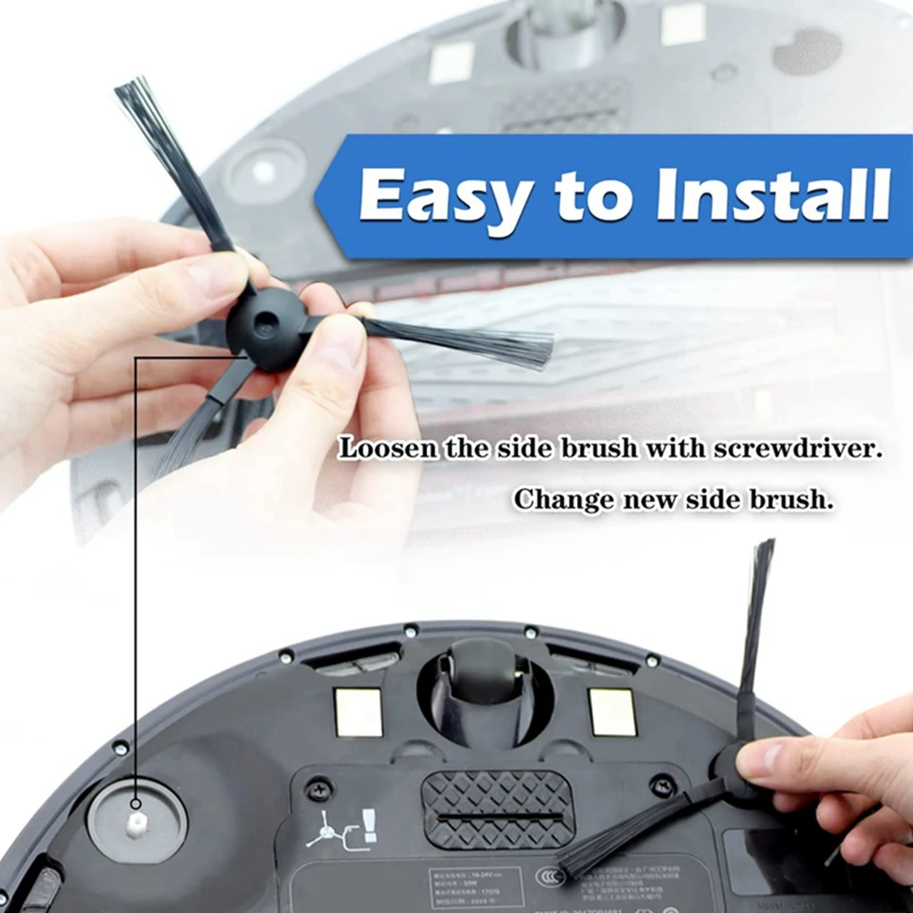 10 PCS Substituição de escova lateral de varredura para ILIFE V3 V3S A4 A4S Pro V5 V5S Pro Robô aspirador de pó