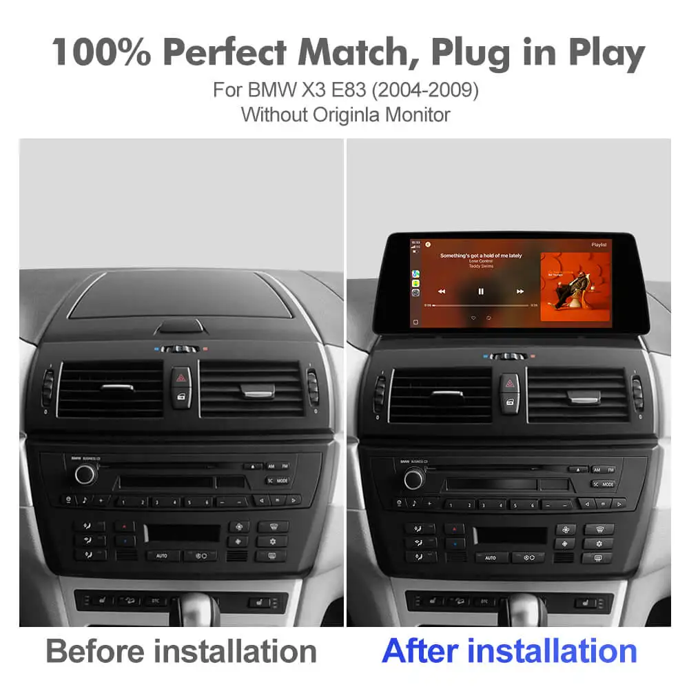 2026 New ID6 ID7 ID8 UI Android 13 System Wireless Carplay For BMW X3 E83 (2004-2009) Without Originla Monitor Car Video Players