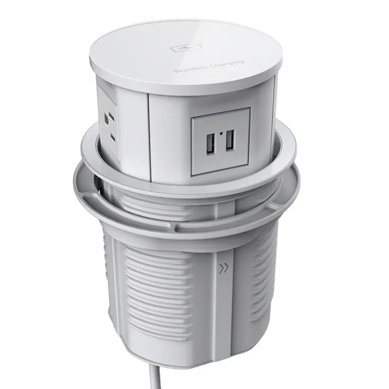 Imagem -02 - Usb Smart Power Pop up Tomada de Torre Elétrica Desktop Outlet Multi Camada uk Extensão Levar Carregamento sem Fio Escondido Cozinha