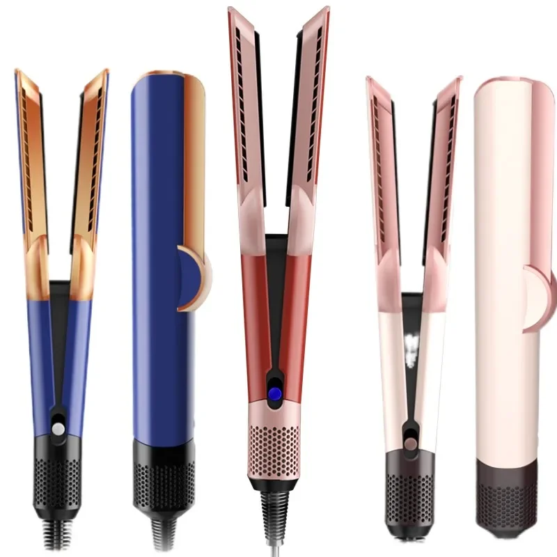 

2 in 1 Hairdryer + Air Straight, Dual-use Dry hair Style from Wet Hair Ionic Dryer Straightener for Medium Long Hair UK EU US