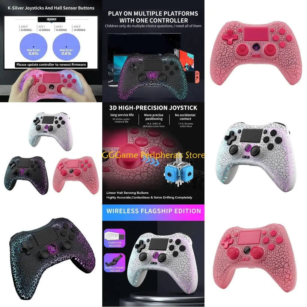 

U55B Bluetooth-compatible Wireless Gaming Pad with Lighting for Devices