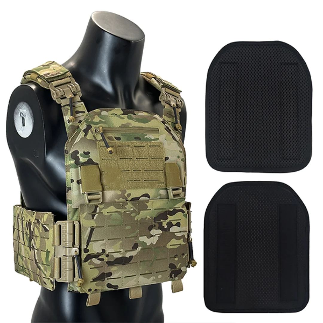 Upgraded Laser-cut Quick-detachable Tactical Vest With Breathable Mesh Mat For Outdoor Protection