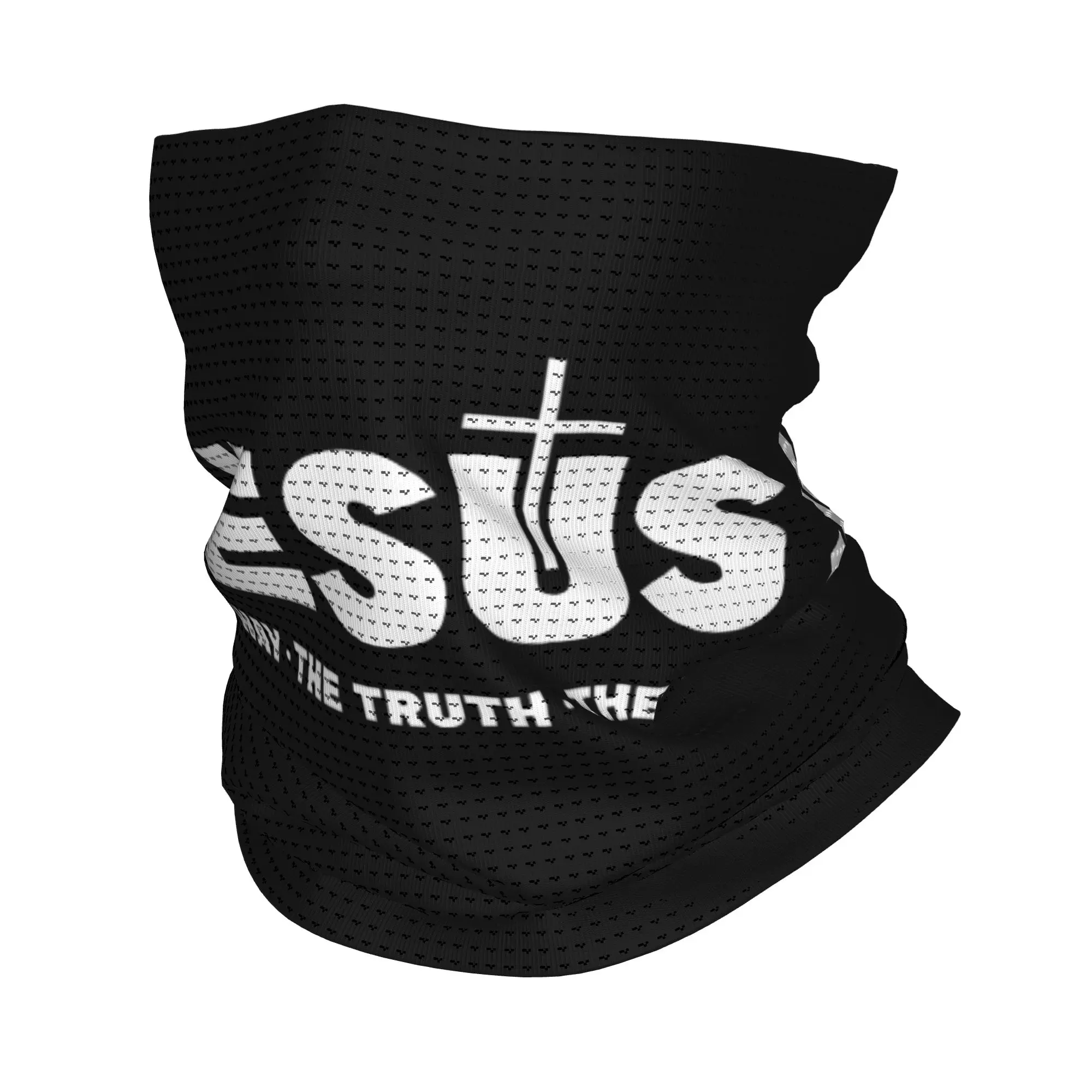 

Бандана-бафф с изображением Иисуса Христа: Путь, Истина, Жизнь. Религиозный христианский головной убор, шарф-маска, балаклава.