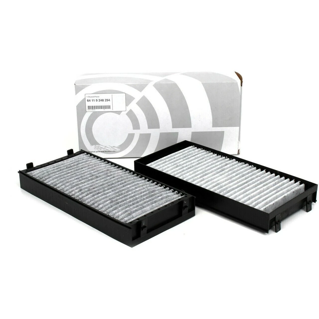 1Pair Car External Cabin Air Filter Element Suit for 2008-2018 BMW X5 X6 E70 F15 E71 F16 OEM NO 64119248294 64316945586