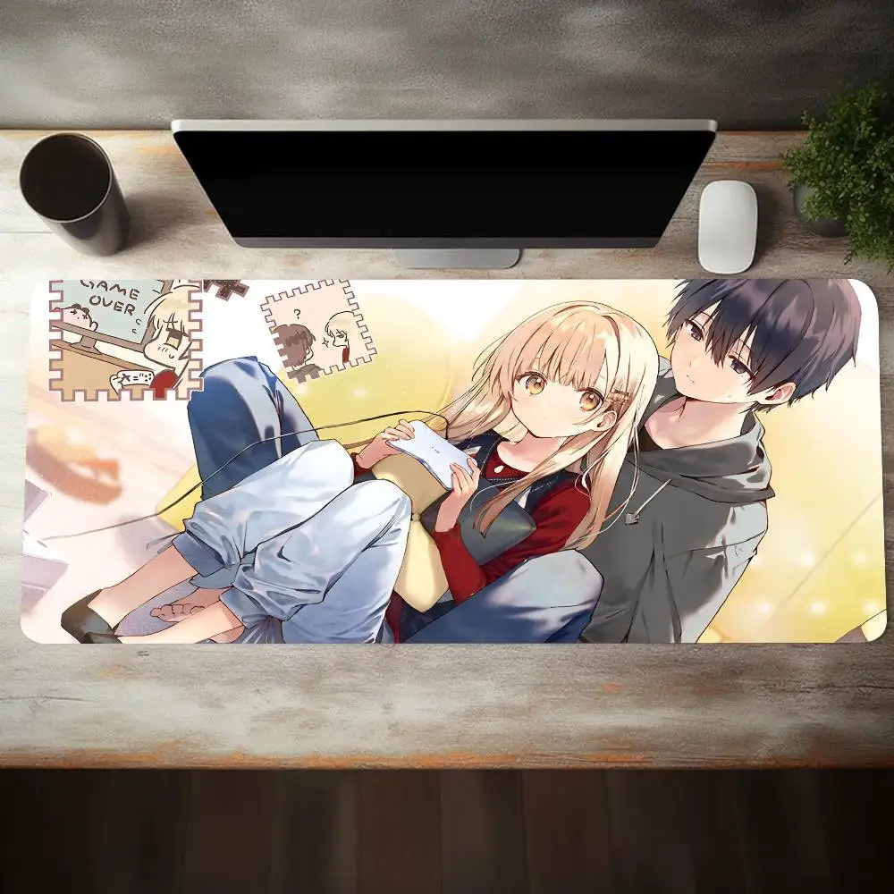 Anime The Angel Next Door Spoils Me Rotten Mouse Pad Large Gaming Keyboard Mat LockEdge Rubber Computer Office Accessories