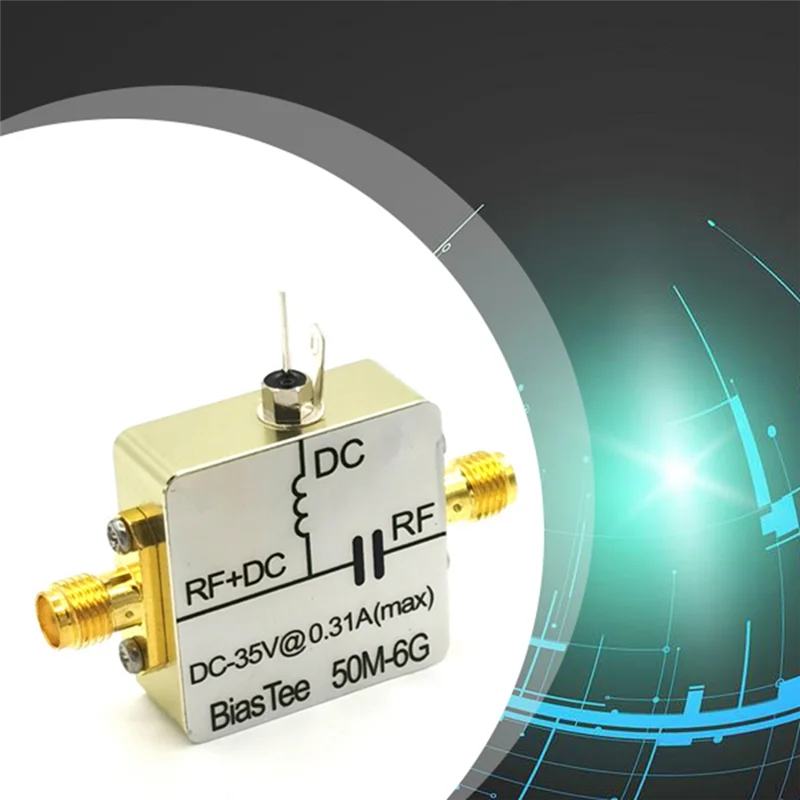 Well Made-50M-6Ghz التحيز المحملة RF تغذية Biaser محوري تغذية Biastee صندوق لراديو HAM SDR هوائي الطيف محلل مصدر الإشارة