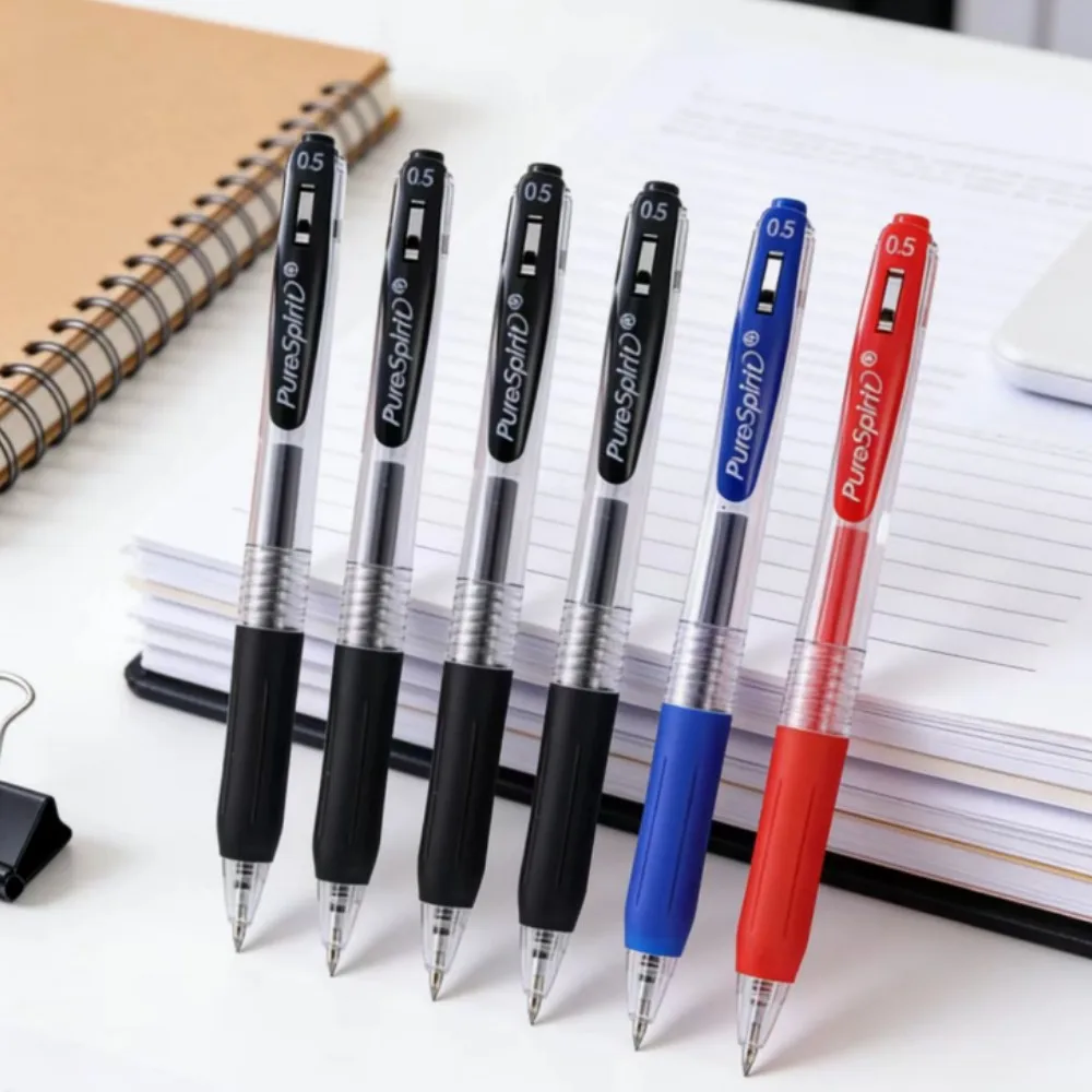 

Набор из 12 гелевых ручек-роллеров с удобным захватом, 0.5 мм, черные, синие, красные, для студентов и офиса